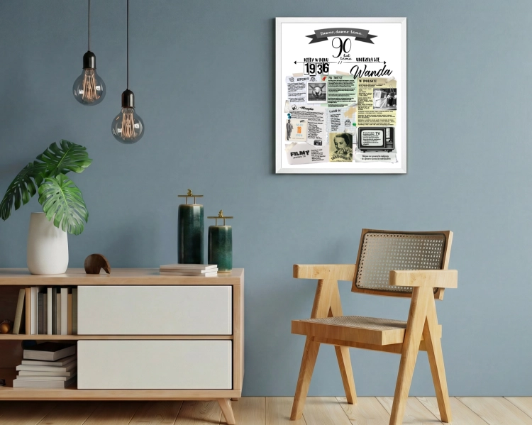 Plakat urodzinowy na 90 urodziny – personalizowany prezent na dziewięćdziesiątkę