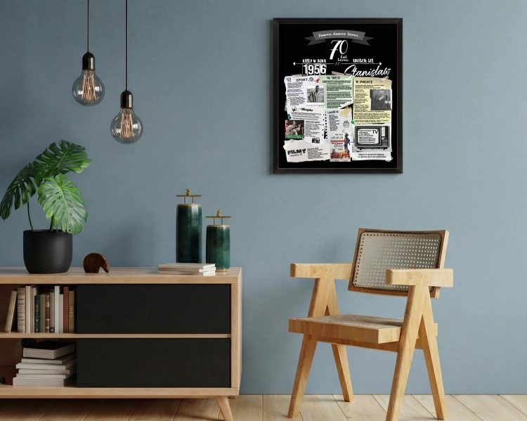 Plakat urodzinowy na 70 urodziny – personalizowany prezent na siedemdziesiątkę