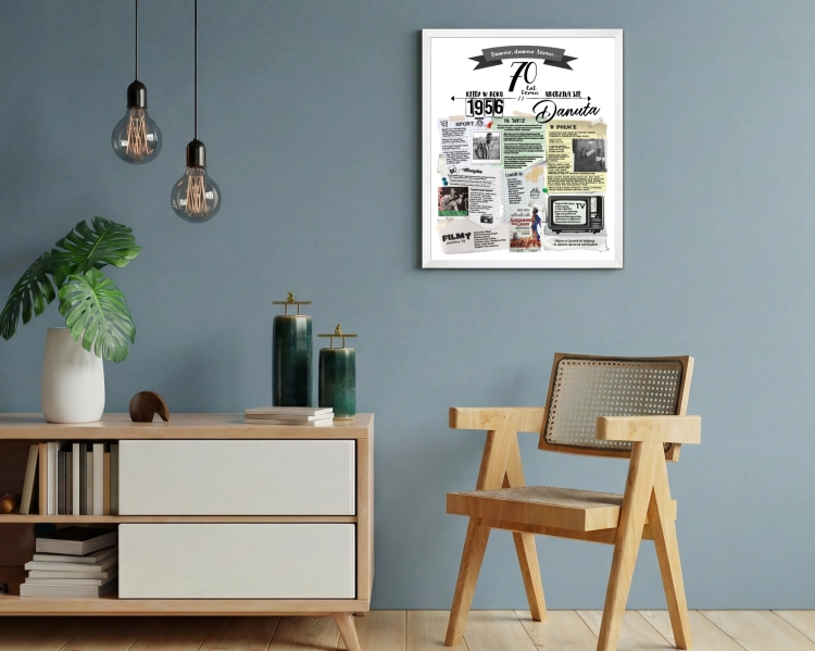Plakat urodzinowy na 70 urodziny – personalizowany prezent na siedemdziesiątkę