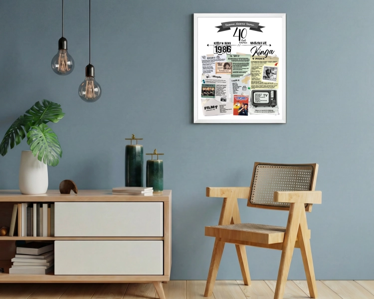 Plakat urodzinowy na 40 urodziny – personalizowany prezent na czterdziestkę