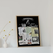 Plakat na 70-tkę - pomysł na prezent urodzinowy - rocznik 1956