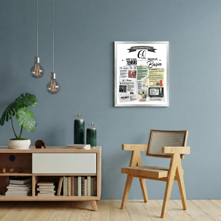 Plakat na 60-te urodziny - prezent urodzinowy - rocznik 1966