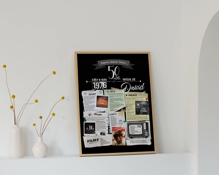 Plakat urodzinowy na 50 urodziny – personalizowany prezent na pięćdziesiątkę